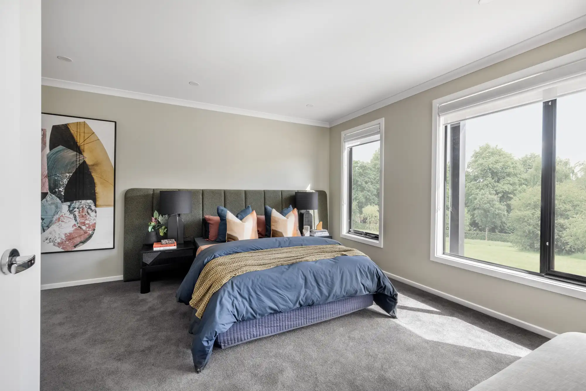 Master bedrooms with big windows for sunlight to come through the room, at the Hardy 26 in Huntly