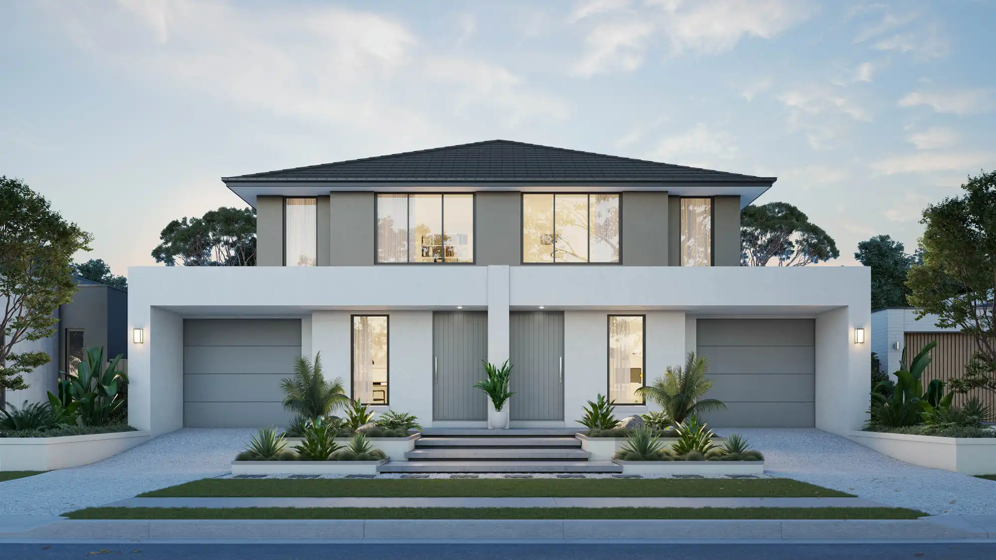 Dual occupancy Masterpiece facade