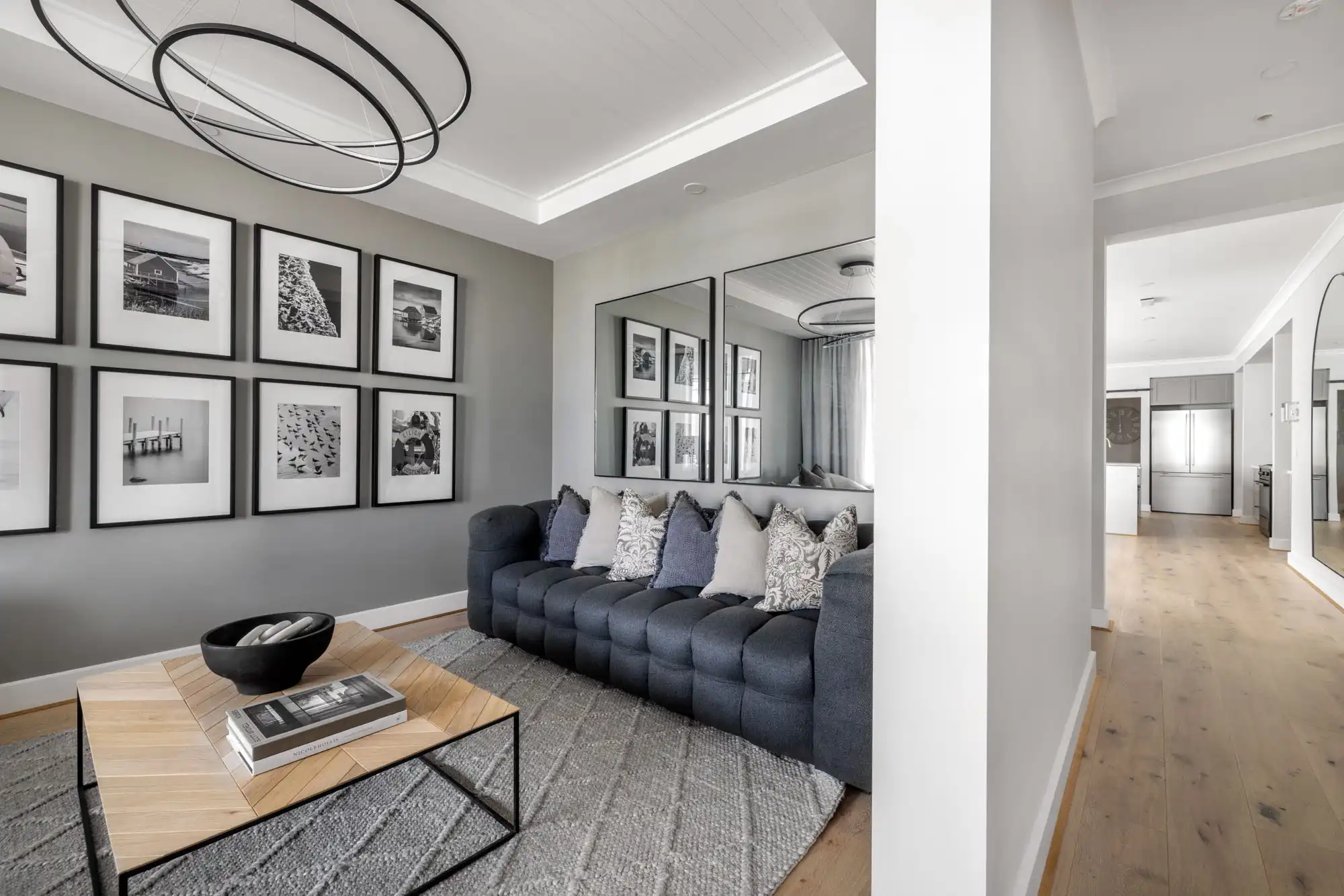 false ceiling design is an architectural feature in this extra living space at the akuna 29