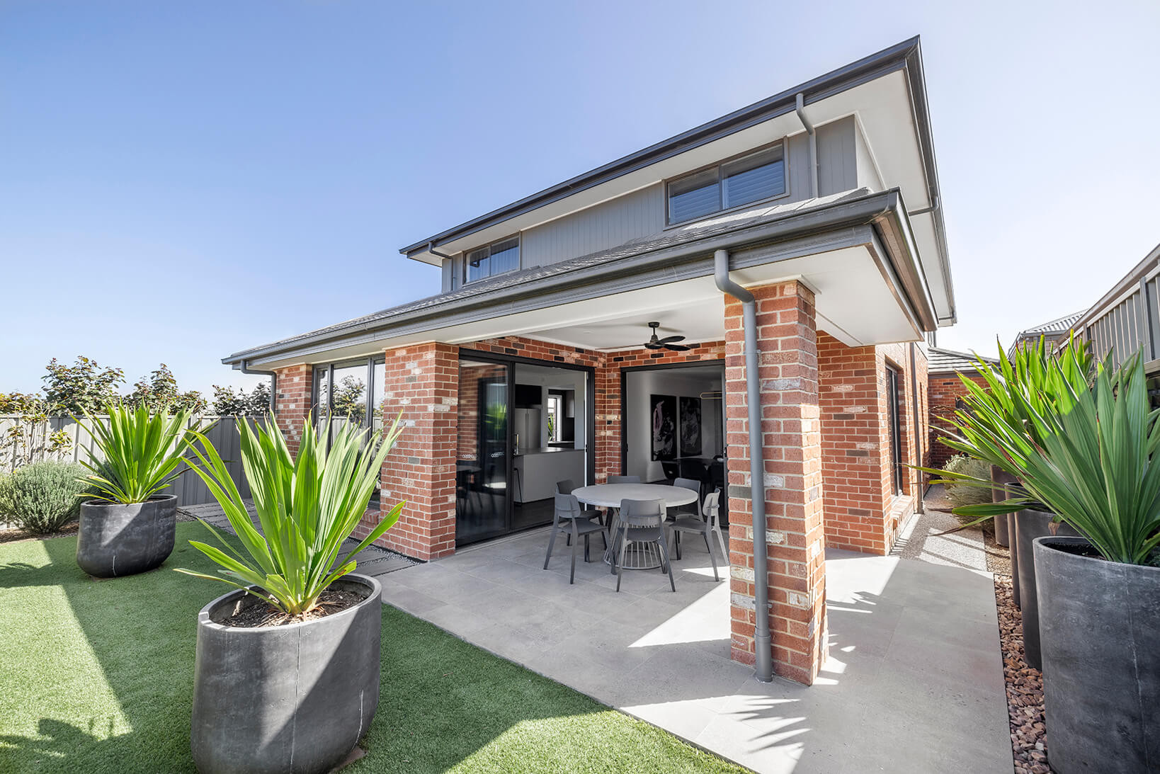 Simonds industrial brick design and wood cladding on the exterior at berwick 38