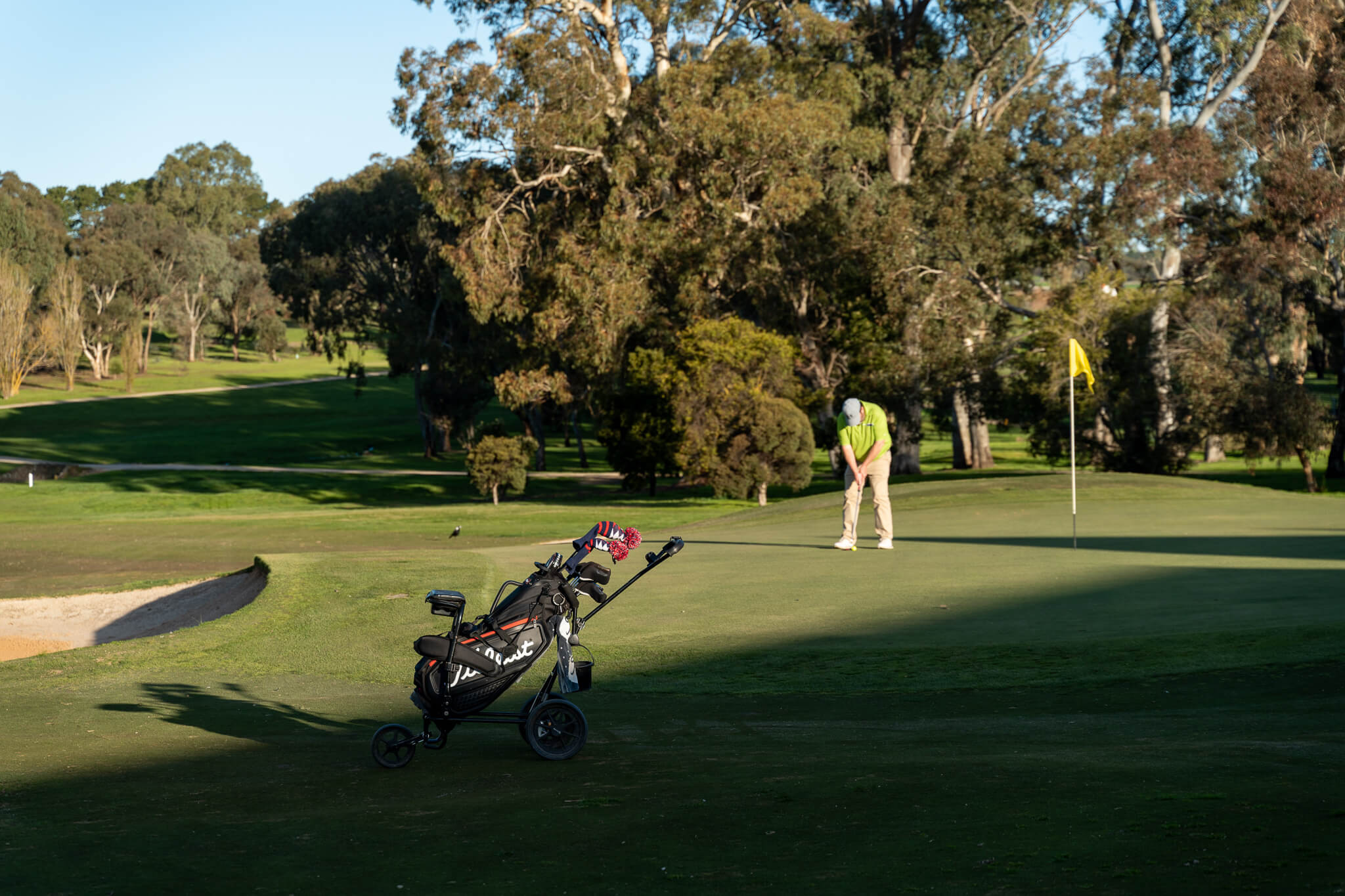 Photo of a man putting on a golf green in Mount Barker South Australia
