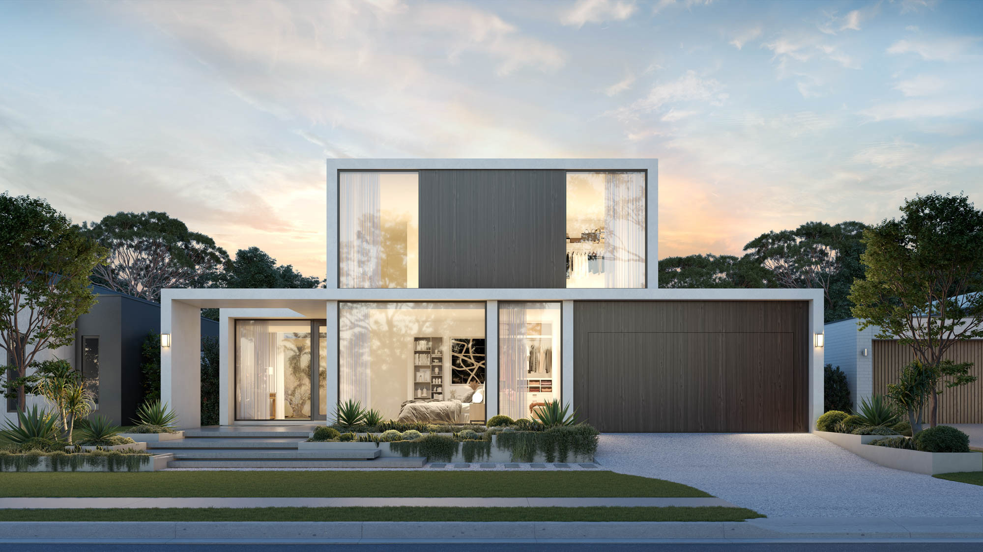 modern open concept with dark timber has a stylish decor and modern elegance Silverton 45